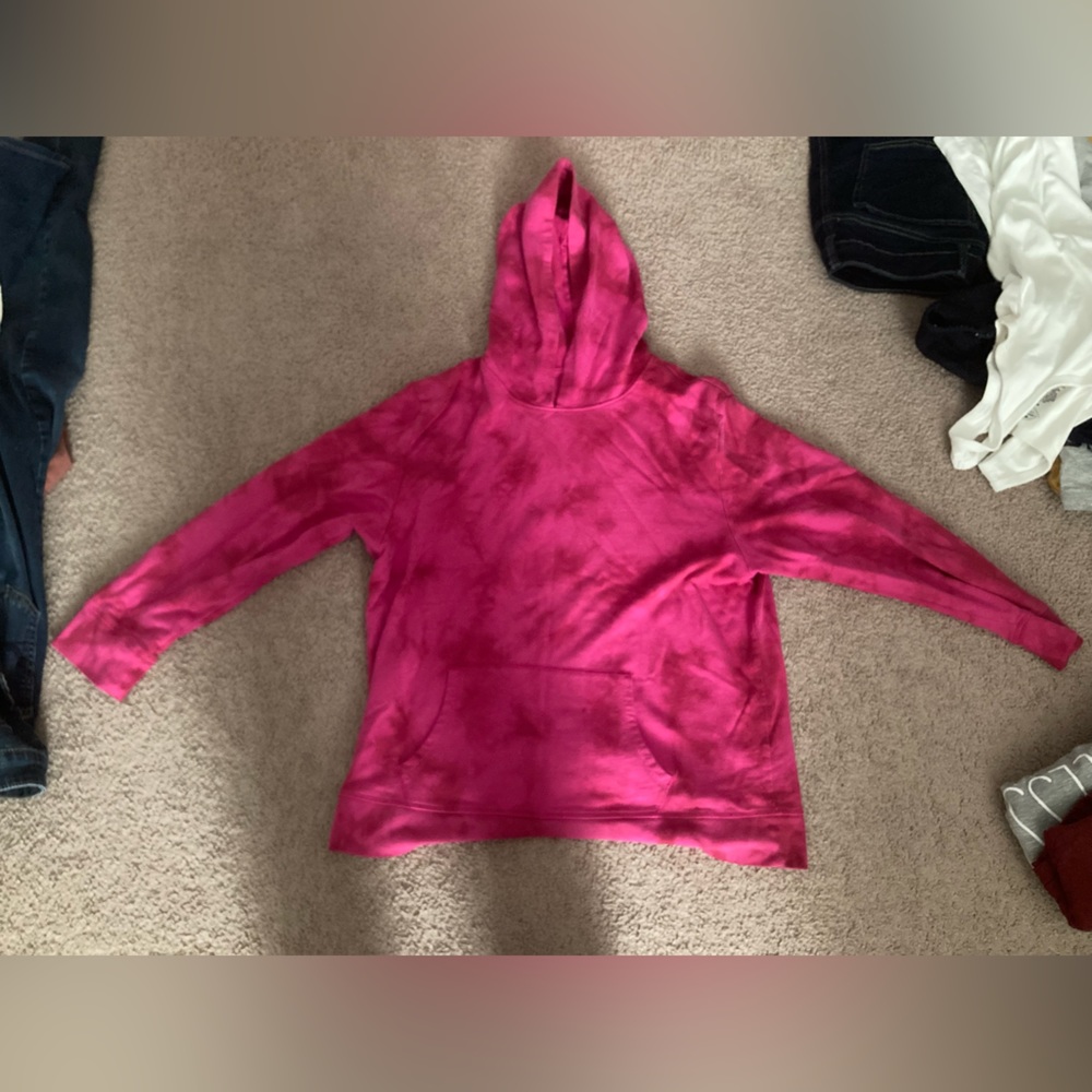 Pink tie dye sweat shirt girls size XL
